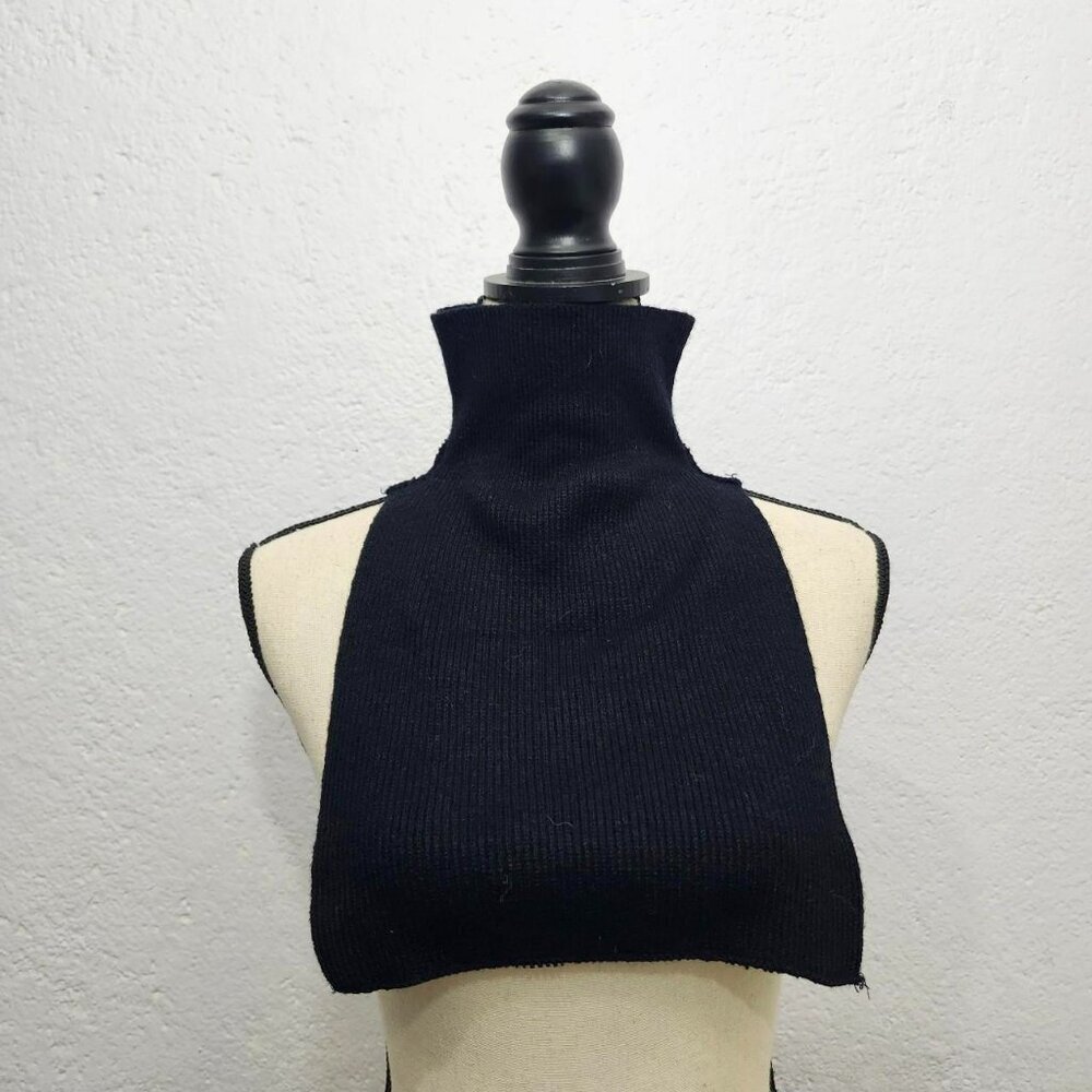 black knit turtleneck dickey